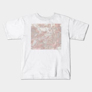 French polished rose gold marble Kids T-Shirt